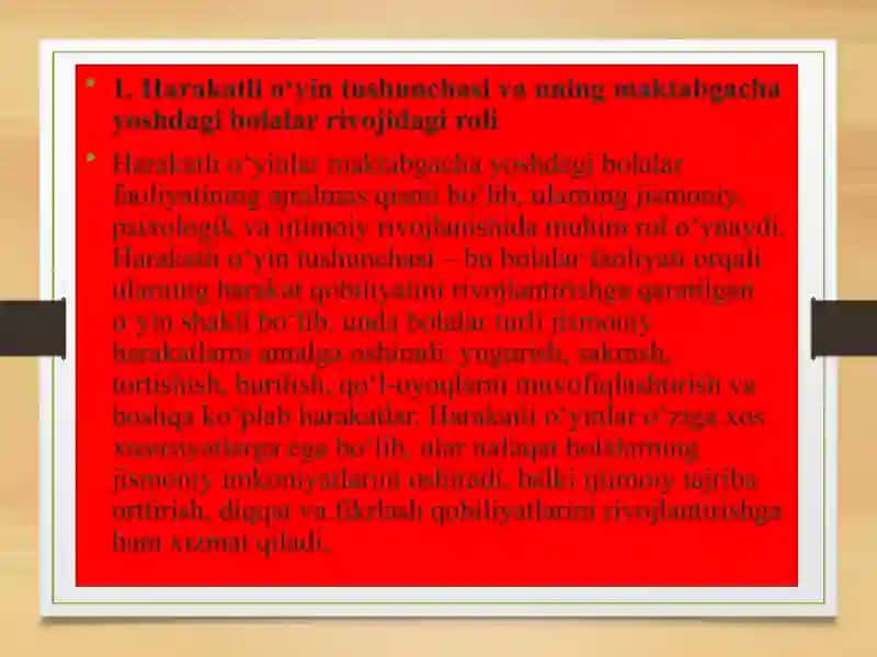 Harakatli o‘yinlar 2