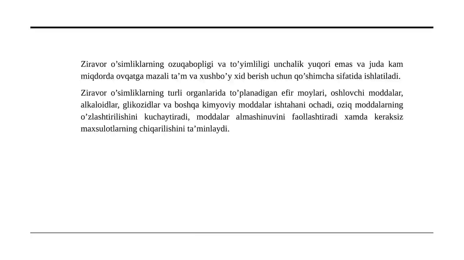 Istiqbolli zirovor dorivor o’simliklar 2