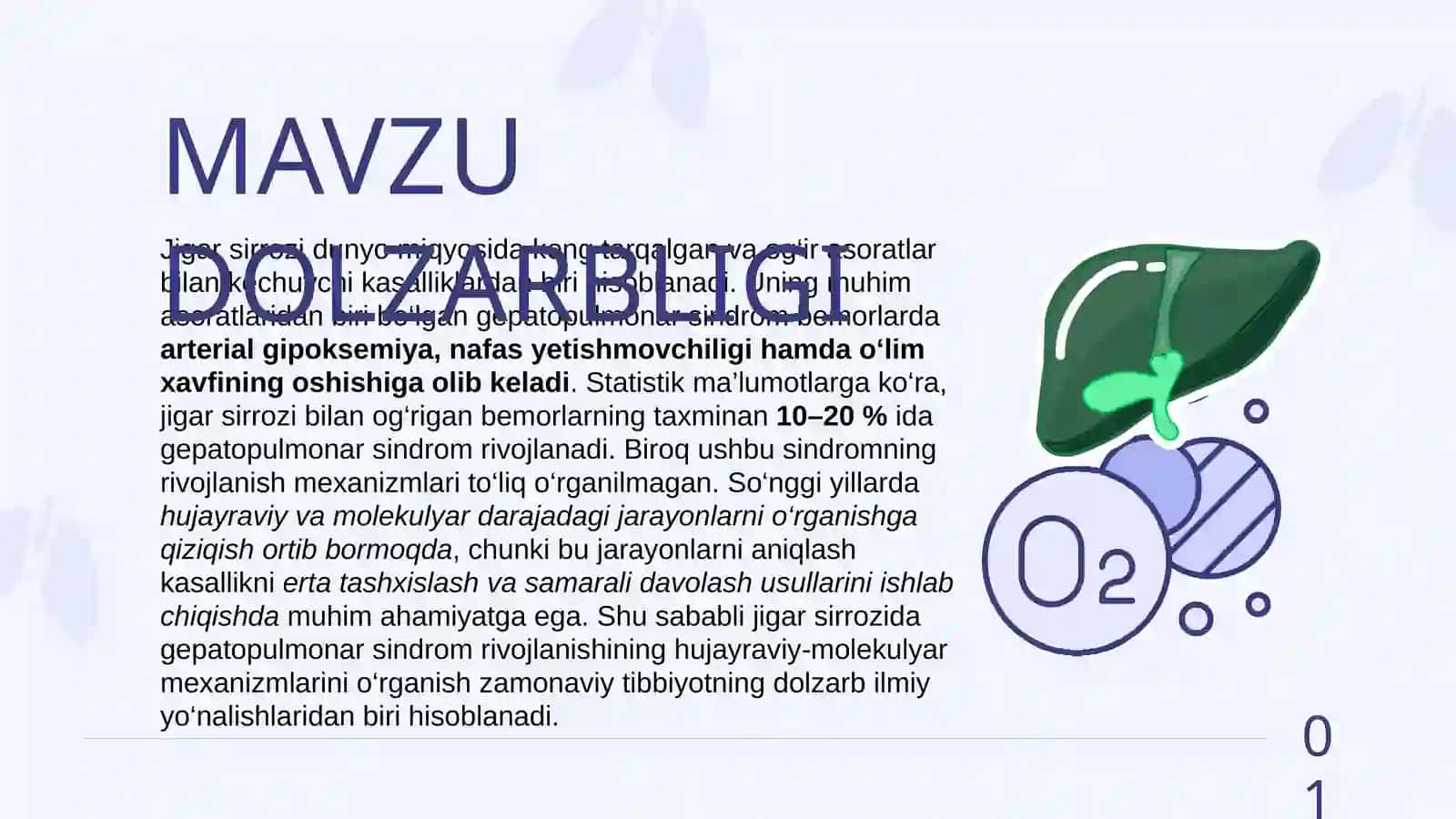 JIGAR SIRROZIDA GEPATOPULMONAR SINDROM RIVOJLANISHINING HUJAYRAVIY-MOLEKULYAR MEXANIZMLARI 2