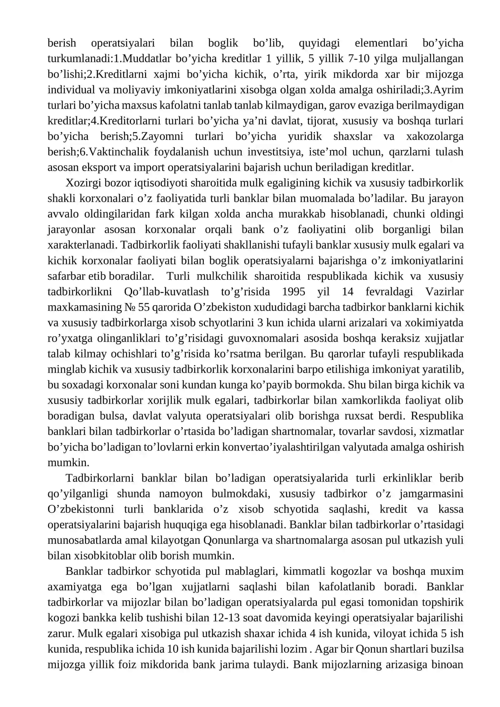 Tadbirkorlikni bank, soliq xizmati va audit bilan o’zaro aloqalari 2