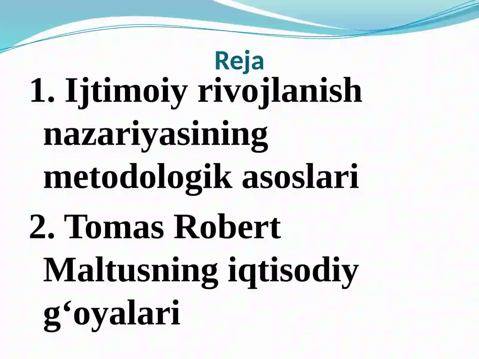Aholi va mustahkam iqtisodiy o’sishning manbalari 2