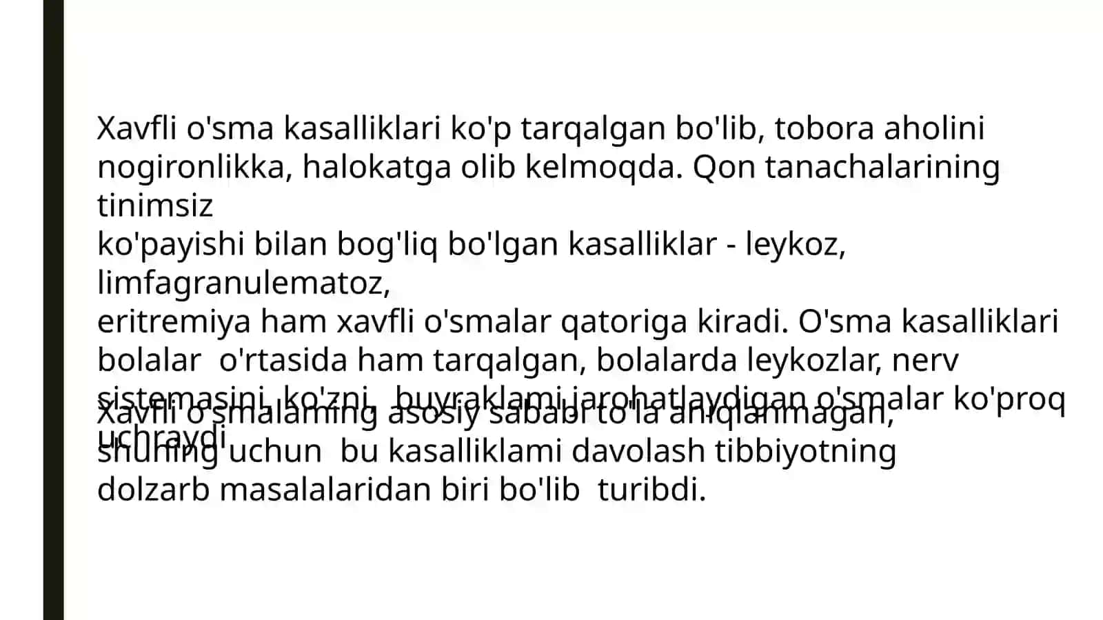 Xavfli o'smalarga qarshi vositalar 2