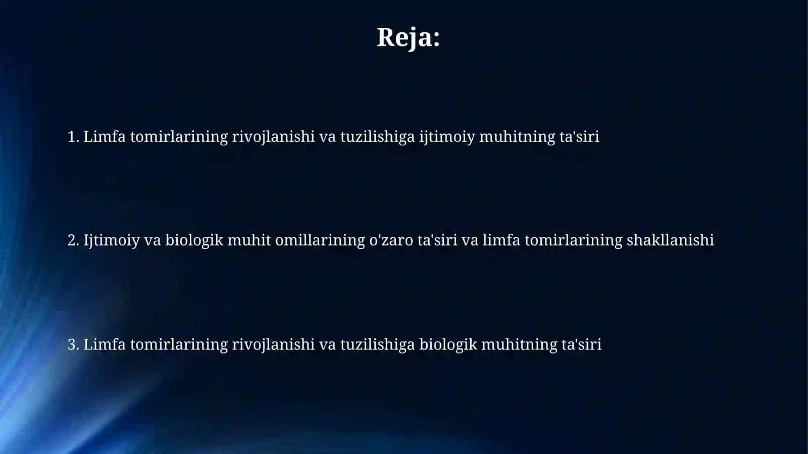 Limfa tomirlarining taraqqiyoti va tuzilishiga ijtimoiy va biologik muxitlarning taʼsiri 2