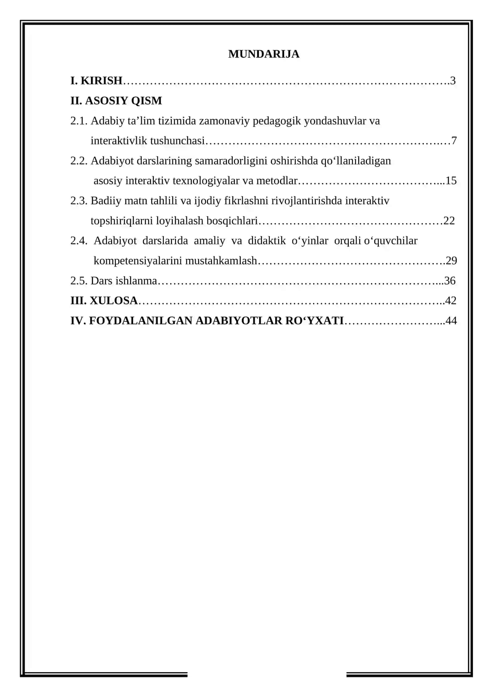 Adabiy ta'limda interaktiv texnologiyalarning nazariy asoslari ma'lumotlari va metodikasi 2
