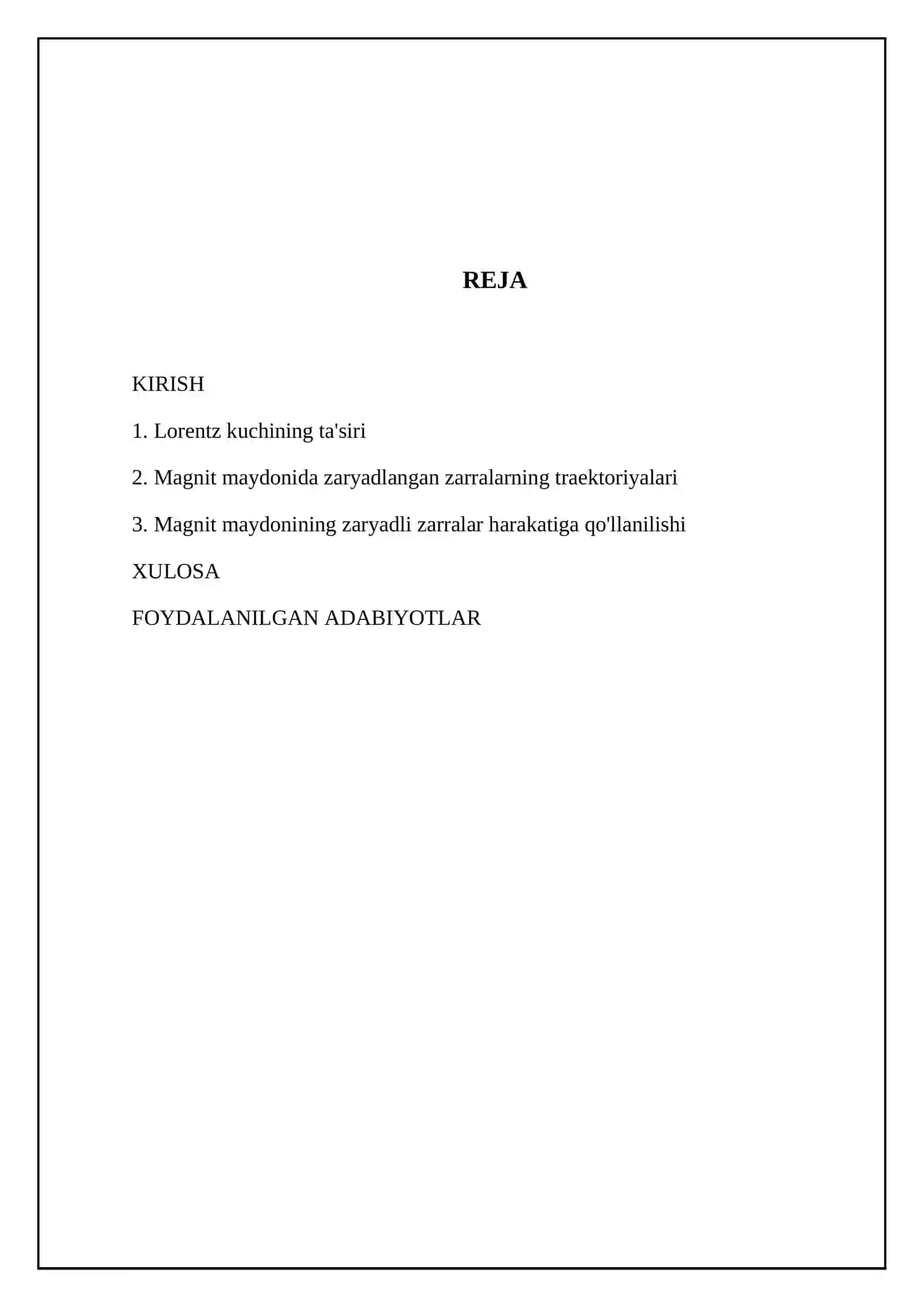 Magnit maydonda zaryadli zarralar harakati 2