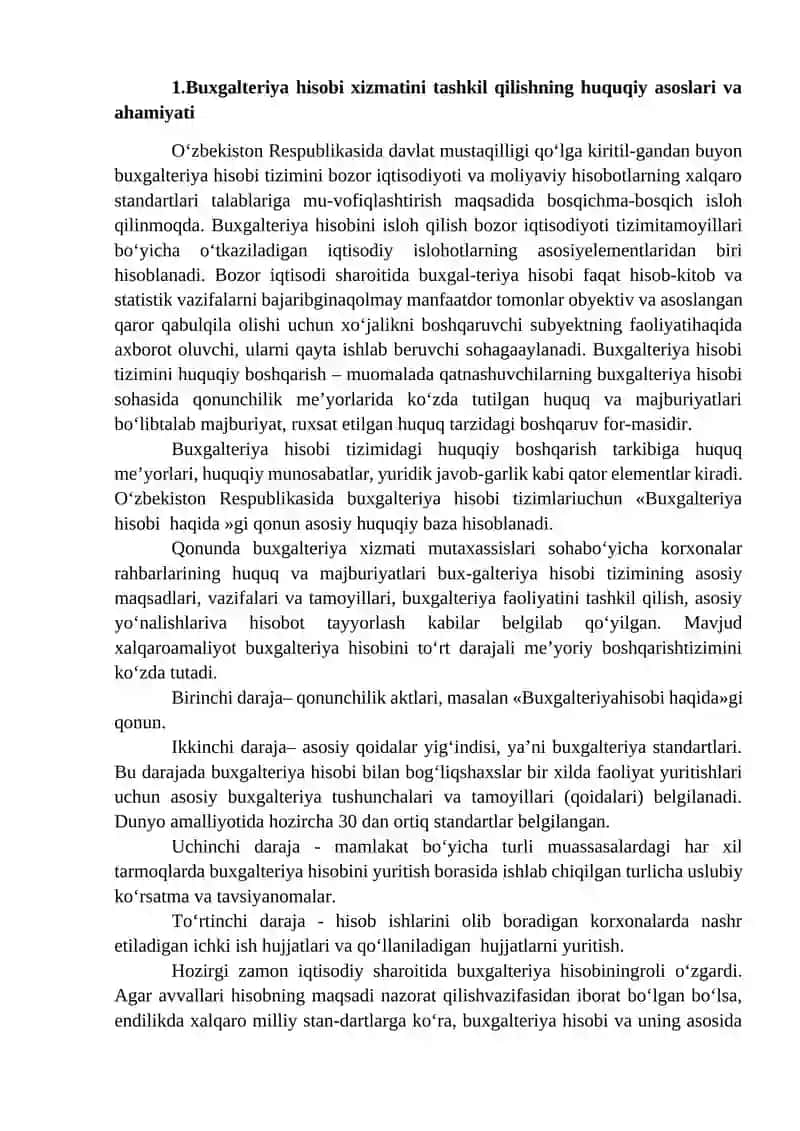 Buxgalteriya hisobini tashkil qilishning me’yoriy huquqiy asoslari 2