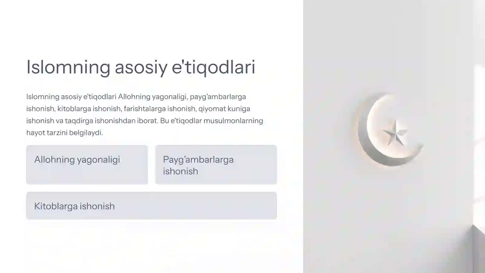Islom dini haqida taqdimot 2
