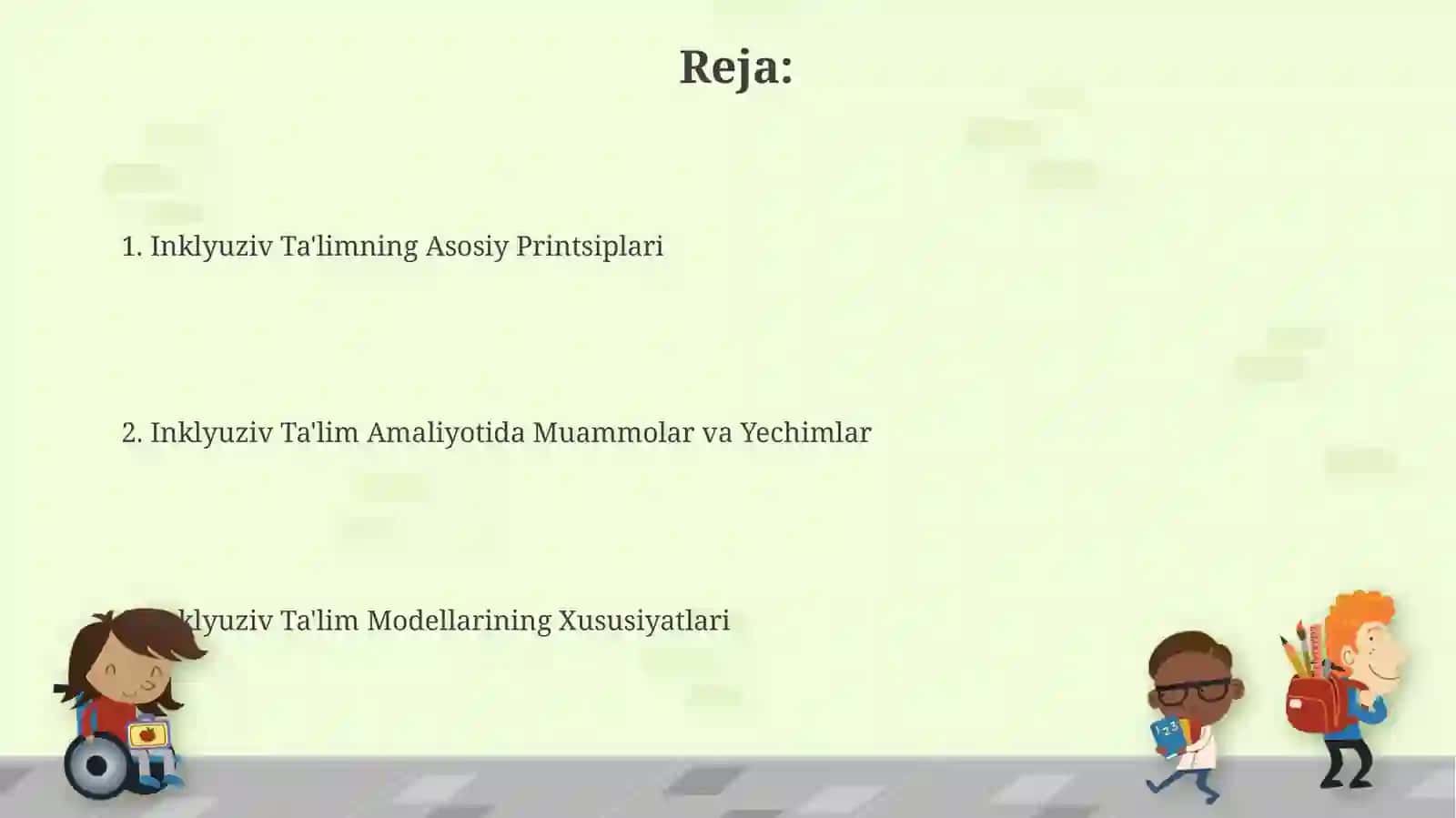 Inklyuziv taʼlimning modellari tahlilvaxususiyatlari 2
