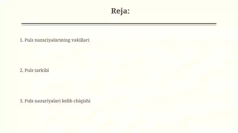 Pul nazariyalari kelib chiqish mazmuni va namoyondalari 2