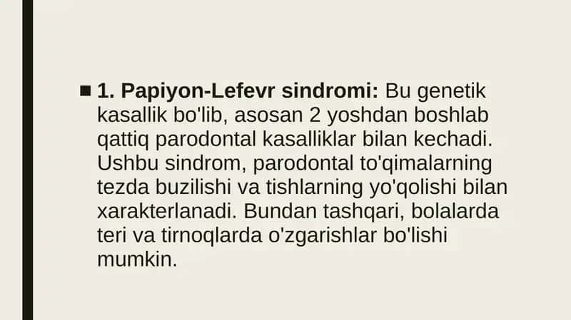 Bolalarda parodontning idiopatik 3 kasalliklari (Papiyon-Lefevr sindromida, X-gistiotsitoz) 2