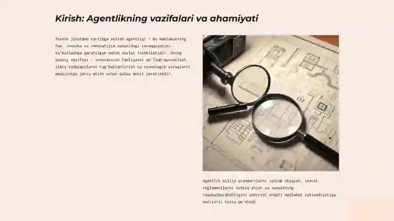 Texnik jihatdan tartibga solish agentligi: Fan, texnika va innovatsiyalarning taraqqiyot maqsadlaridagi o'rni 2
