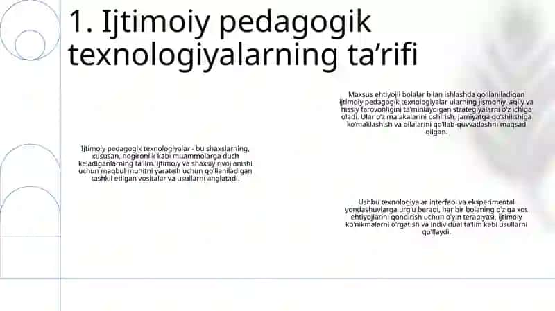 Tarbiyasi Og‘Ir Bolalar Bilan Ishlashning Ijtimoiy Pedagogik Texnologiyalari 2