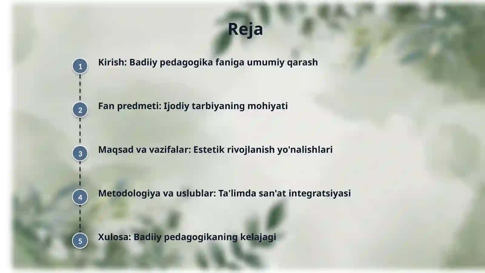baddiy pedagogika fanining maqsad vazifalari va mazmuni 2