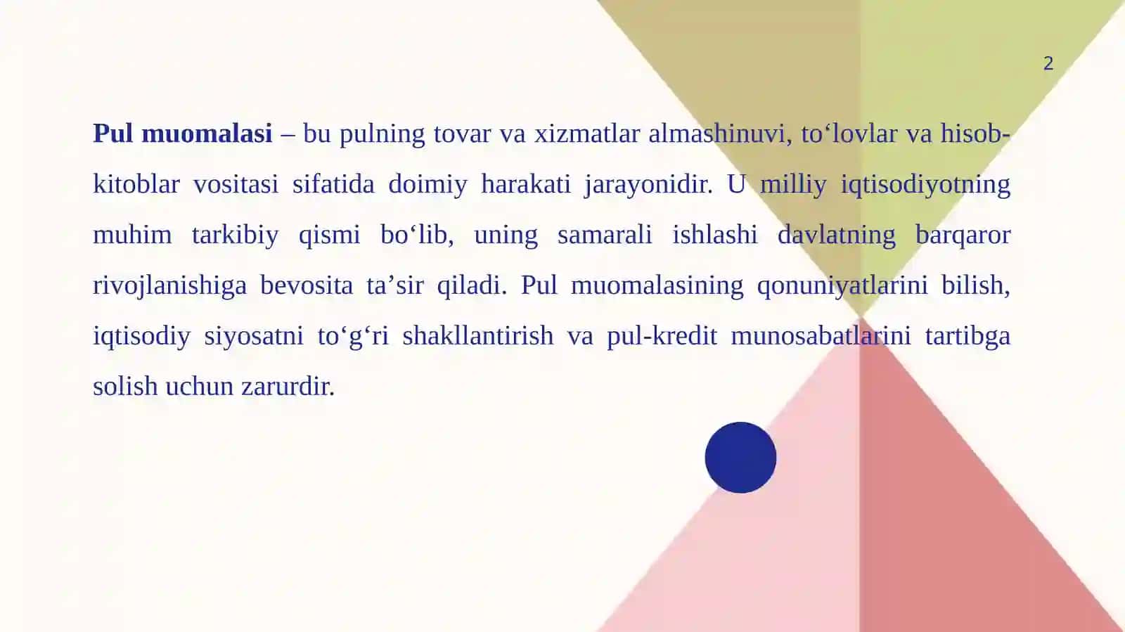 Pul tizimi 2