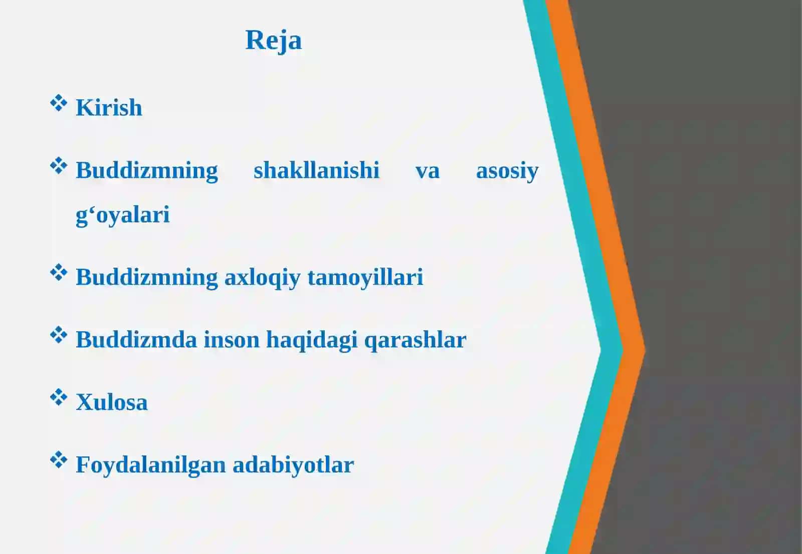 Buddizmning axloqiy tamoyillari va inson haqida qarashlari 2