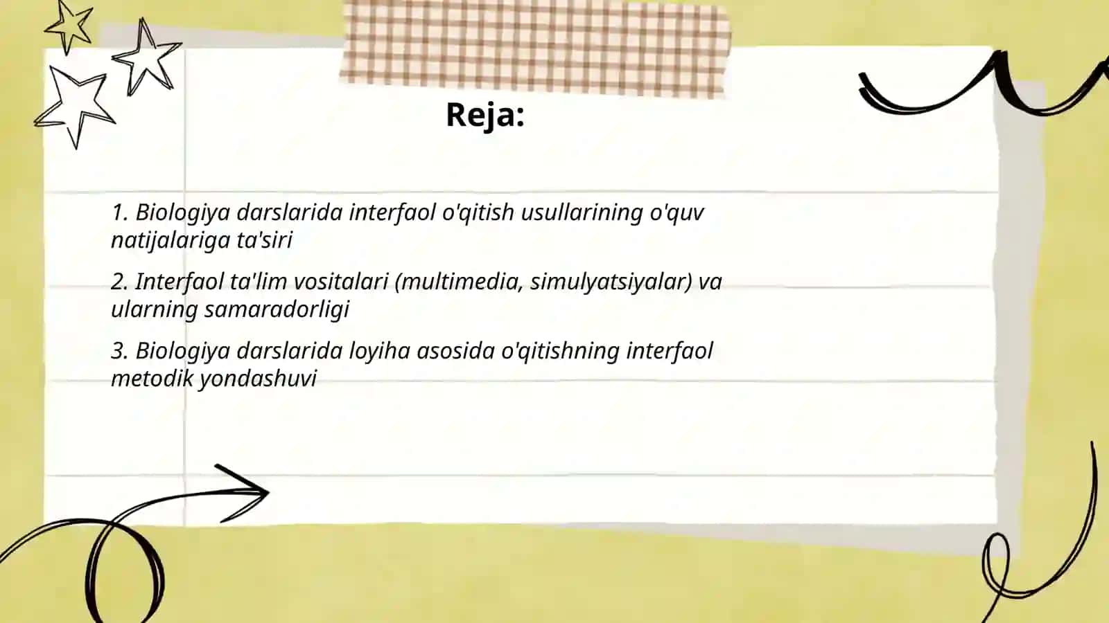 Biologiya darslarida interfaol usullarni qo'llash samaradorligi va metodik yondashuvlar 2