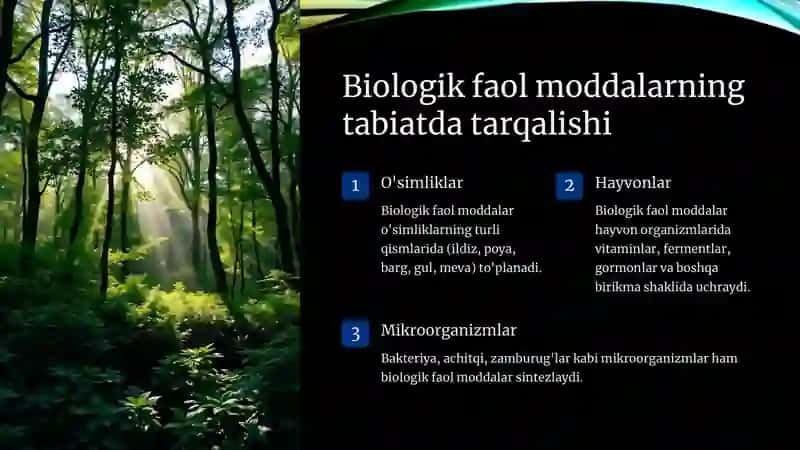 Biologik faol moddalar 2