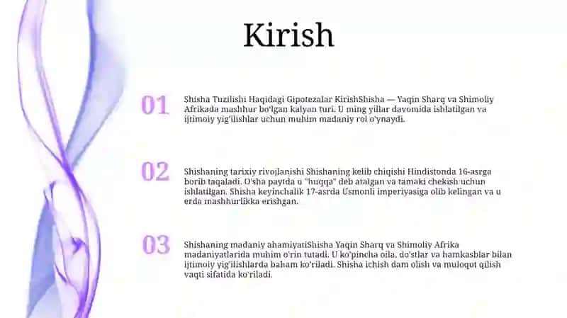 Shisha Tuzilishi Haqidagi Gipotezalar 2