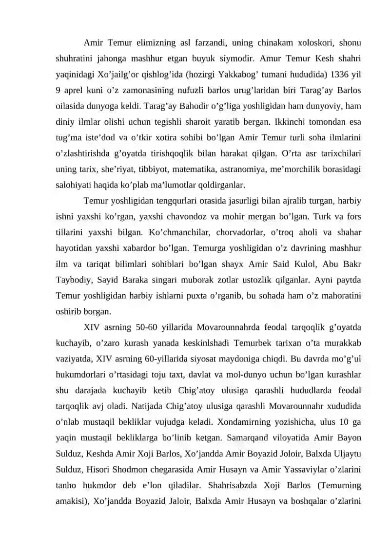 Amir Temur buyuk davlat arbobi 2