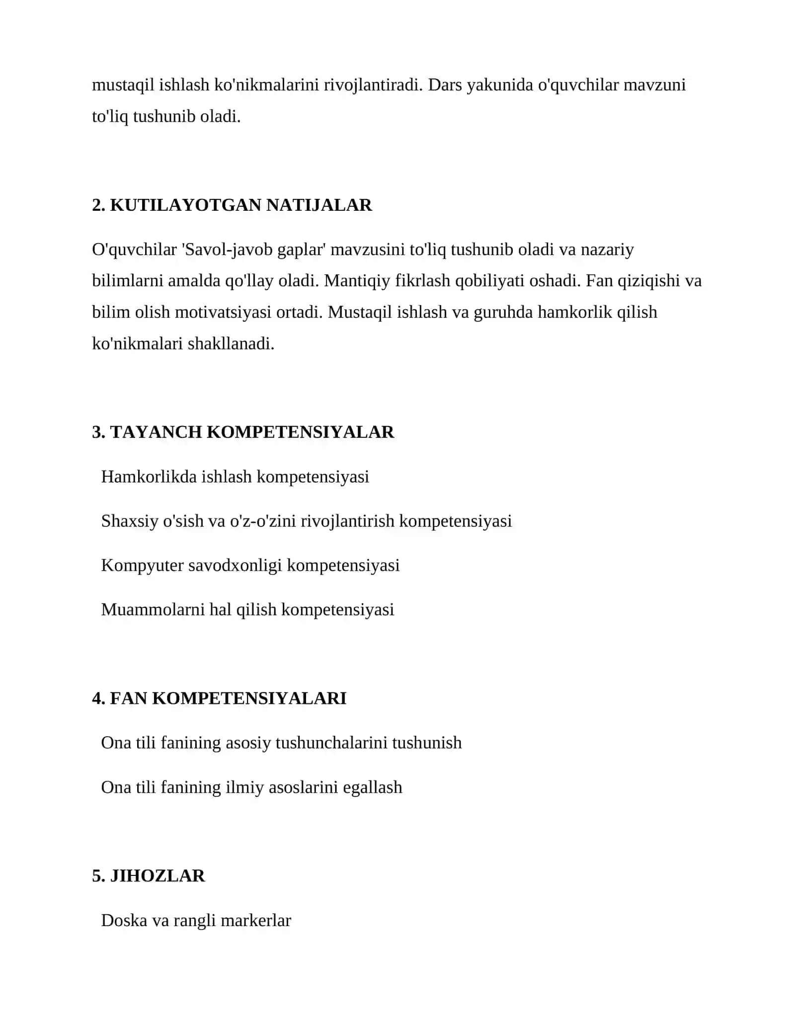 Savol-javob gaplar 2