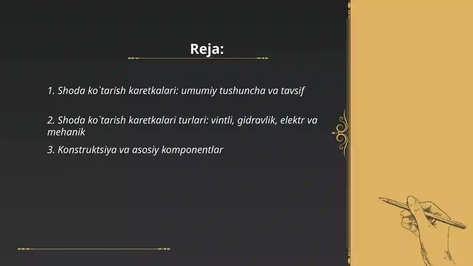 Shoda ko`tarish karetkalari 2