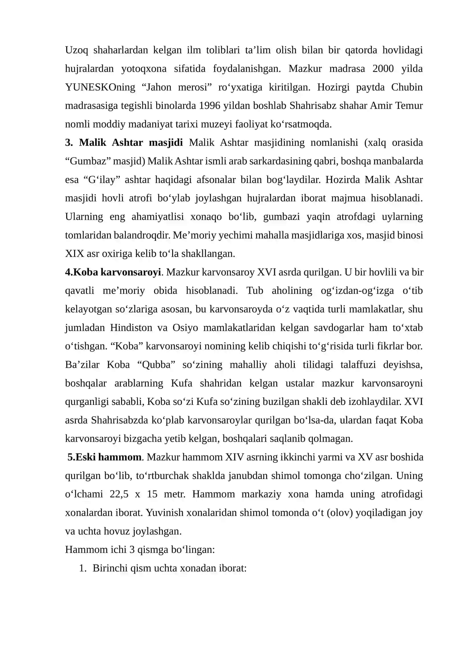 MADANIY MEROS OB’EYKTLARIDA EKSKURSIYA MASHRUTLARINI YARATISH 2