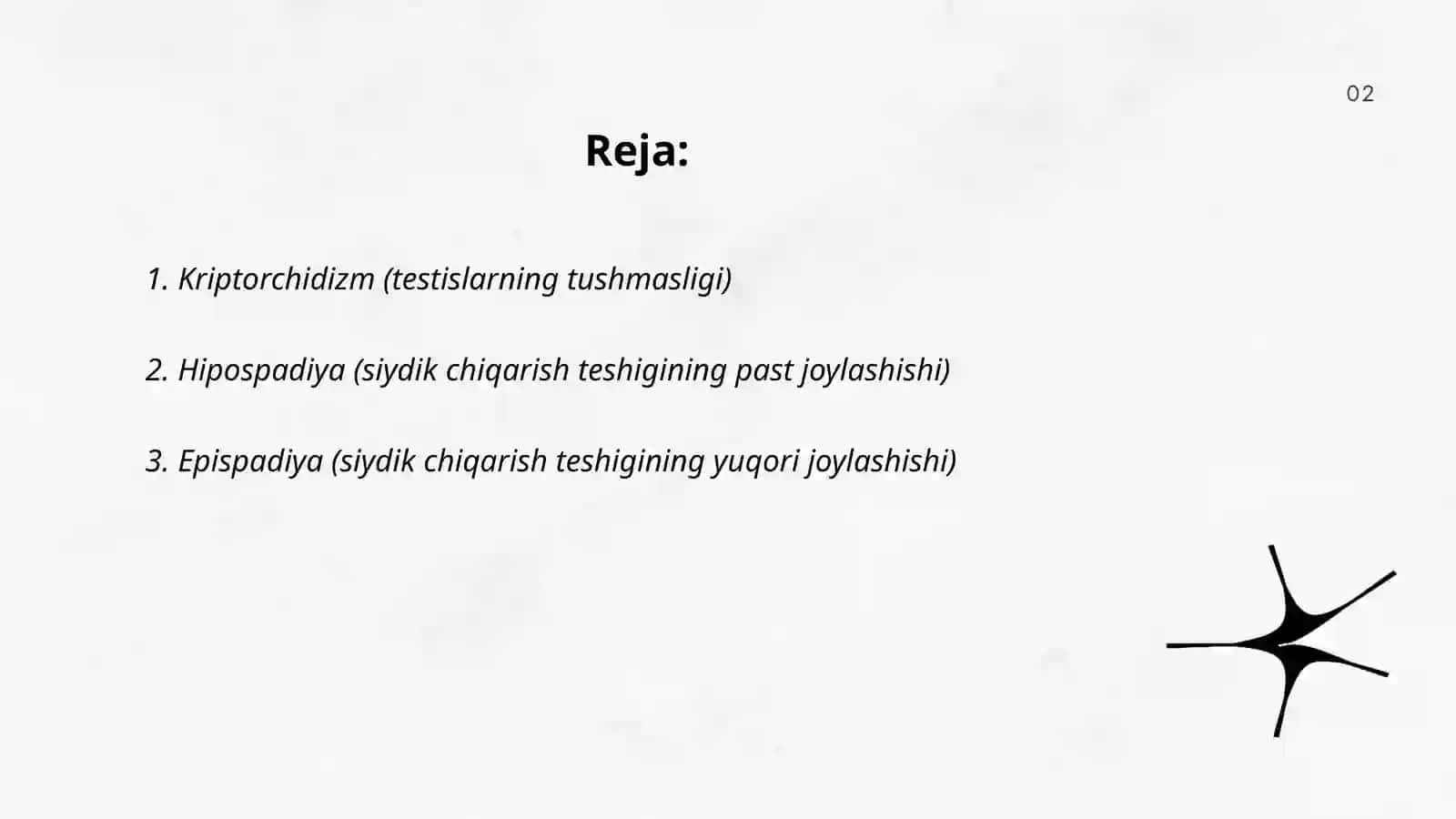 Kriptorchidizm (testislarning tushmasligi) 2