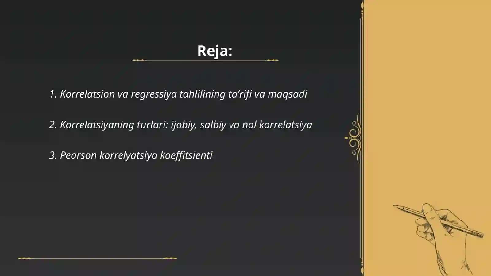 Korrelatsion va regression tahlil 2