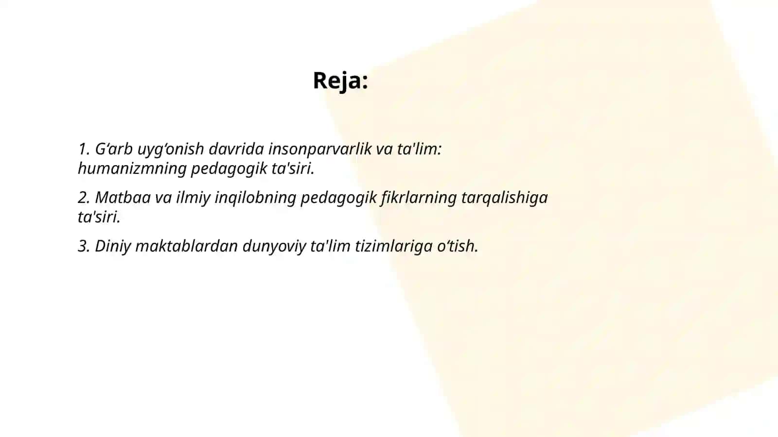 Yevropa mutafakkirlarining pedagogik g‘oyalar rivoji 2