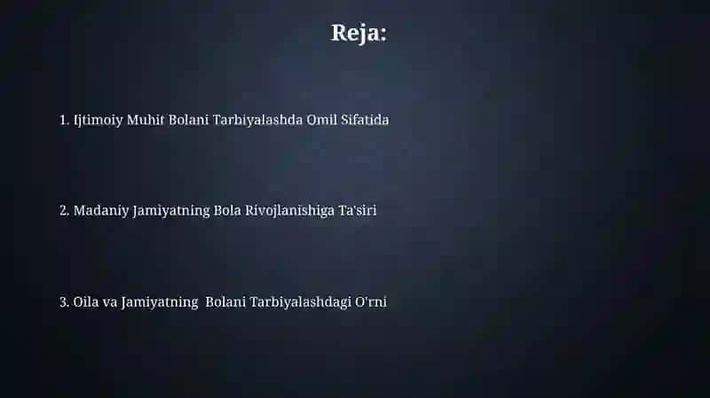 Ijtimoiy Muhit Bolani Tarbiyalashda Omil Sifatida 2