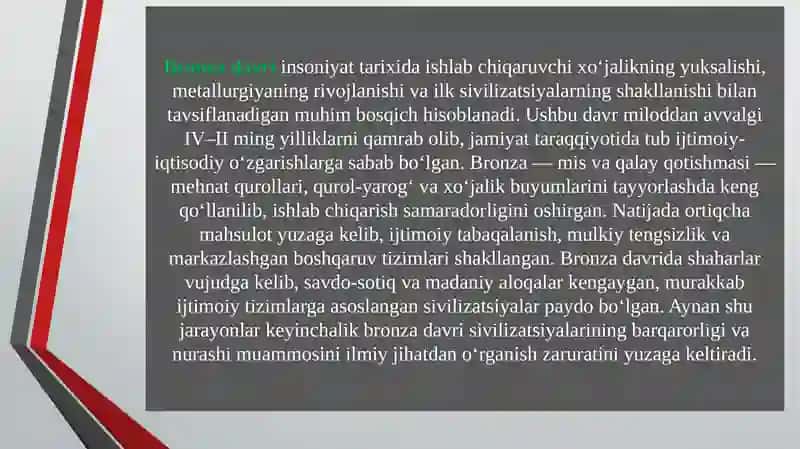 Bronza davri sivilizatsiyalarining nurashi 2