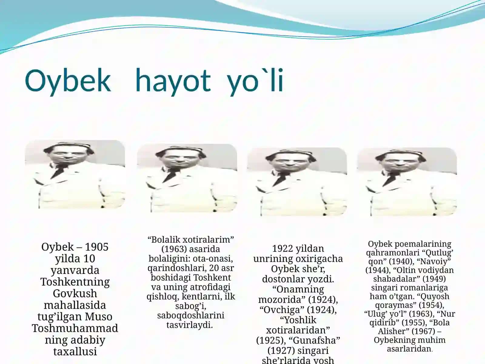 Oybek hayoti va ijodi 2