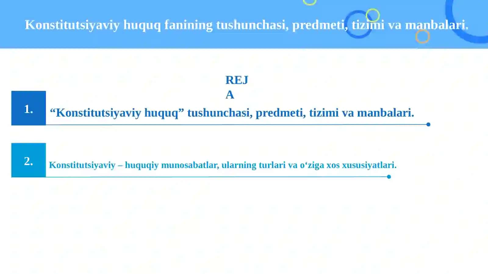 Konstitutsiyaviy huquq fanining tushunchasi, predmeti, tizimi va manbalari 2