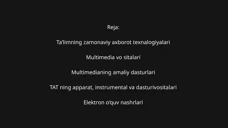 Pedagogik dasturiy vositalar yordamida multimediali òquv kurslarini yaratish 2
