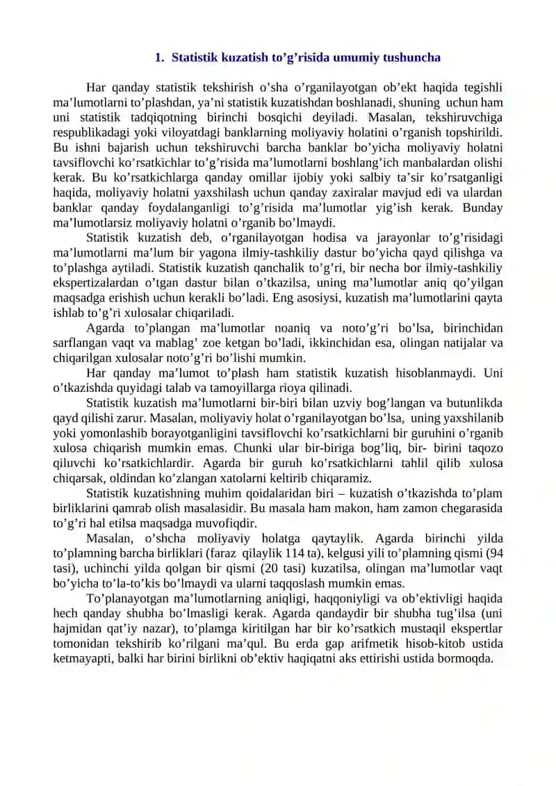 Statistika kuzatish 2