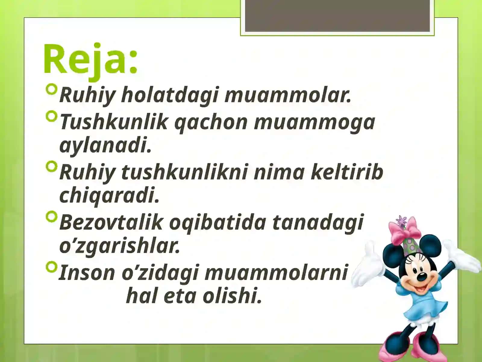 Tushkunlik va besarajomlikni  boshqarish 2