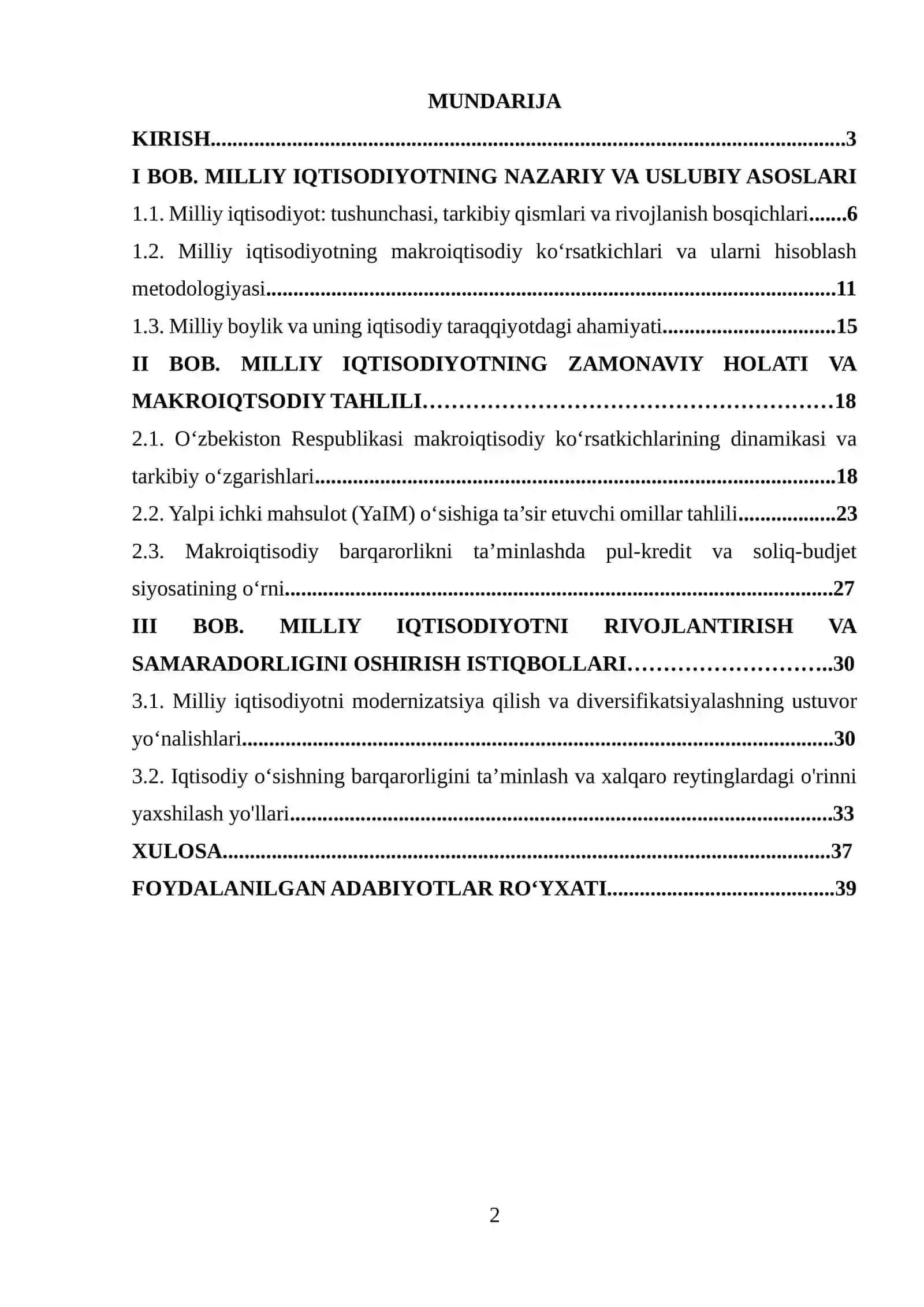 MILLIY IQTISODIYOTNING NAZARIY VA USLUBIY ASOSLARI 2