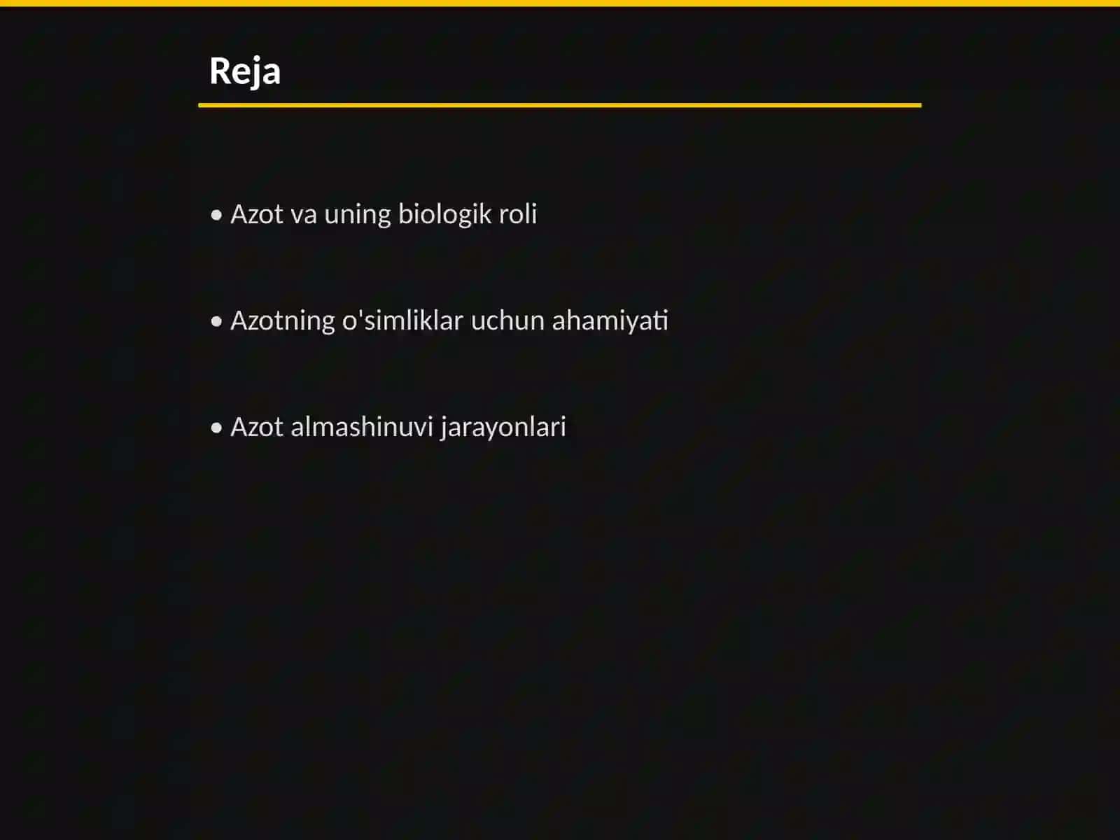 Azotning o'simliklardagi moddalar almashinuviga tasiri 2