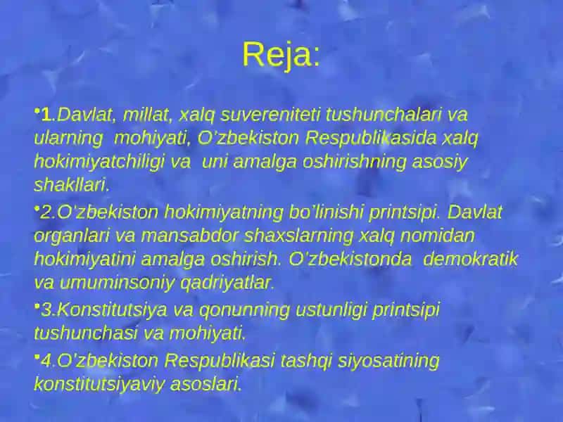 O‘zbekiston respublikasi konstitutsiyasining asosiy prinsiplari 2