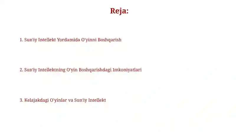 Sun'iy Intellekt Yordamida O'yinni Boshqarish 2