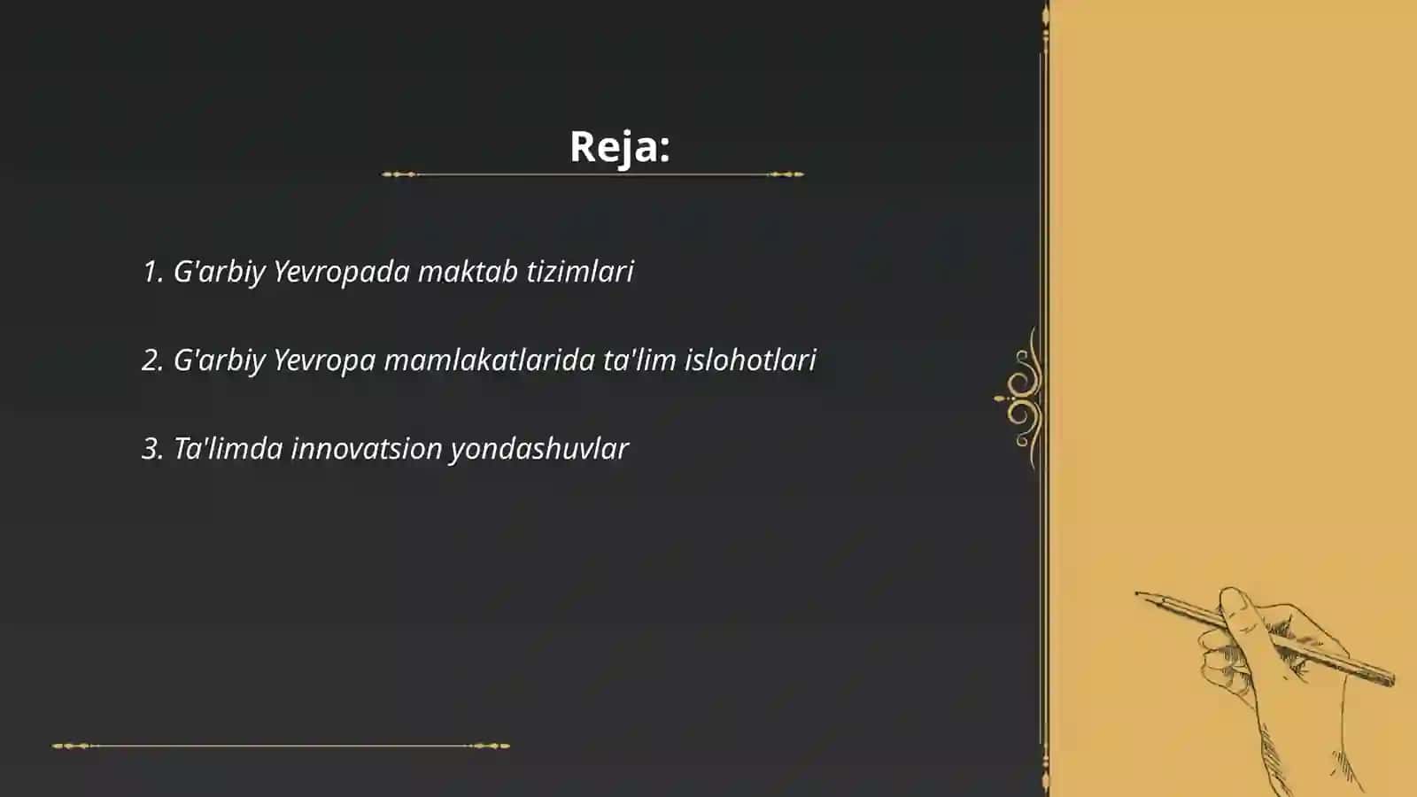 G'arbiy yevropa mamlakatlarida ta'lim tarbiya 2