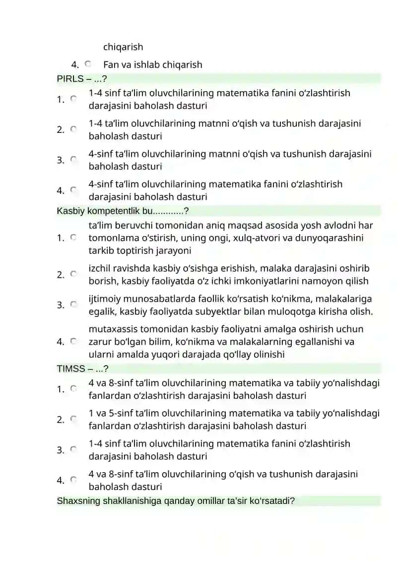 Prezidentining «Umumiy o‘rta, o‘rta maxsus va kasb-hunar ta’limi tizimini tubdan takomillashtirish chora-tadbirlari to‘g‘risida» gi PF-5313-sonli Farmoni 2