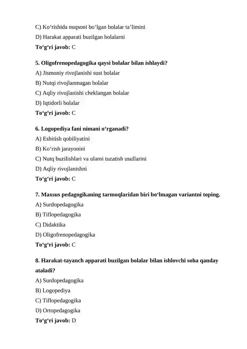Maxsus pedagogika tarmoqlari 2