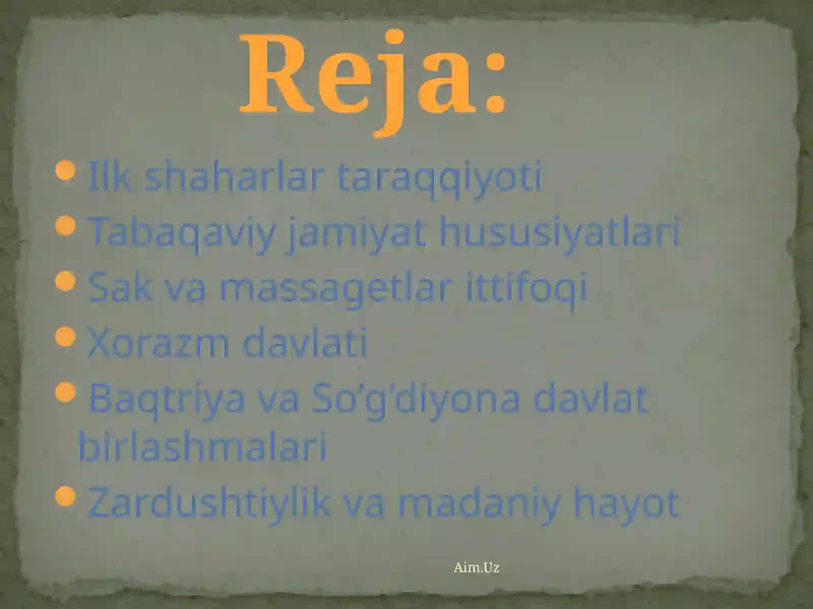 O’rta Osiyodagi ilk davlat uyushmalari va ulardagi boshqaruv tizimi 2