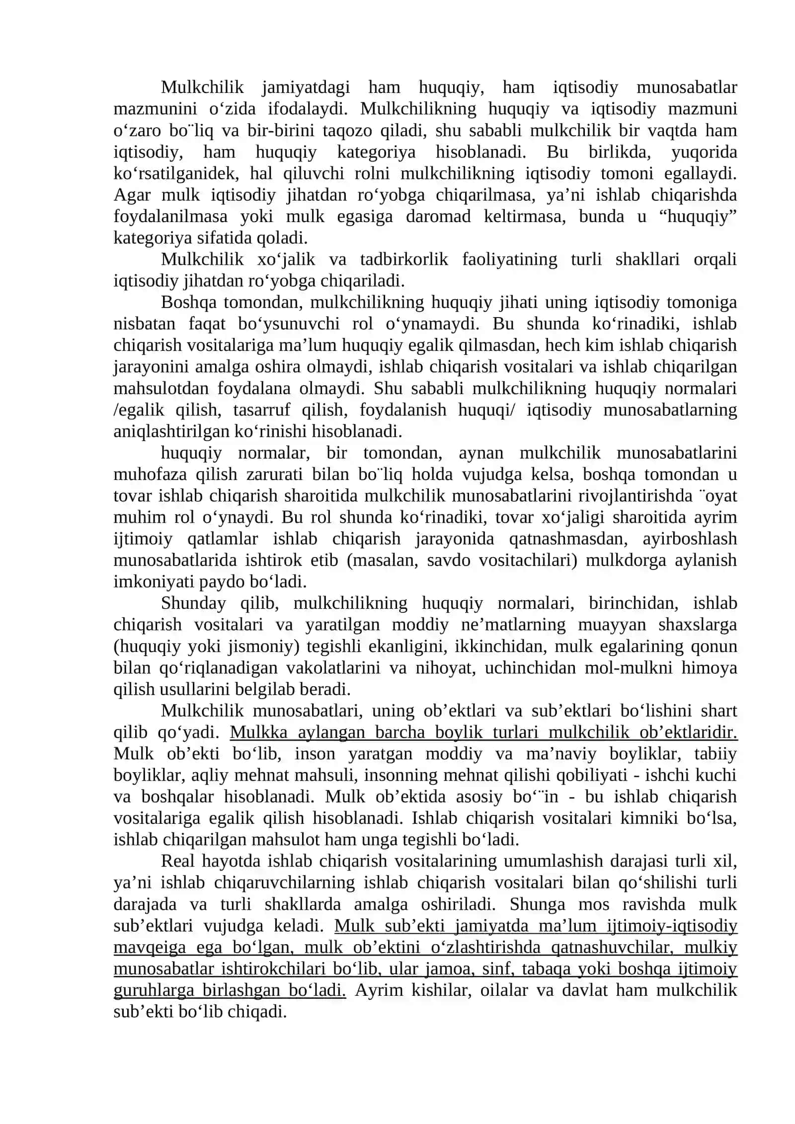 Mulkchilik munosabatlari 2