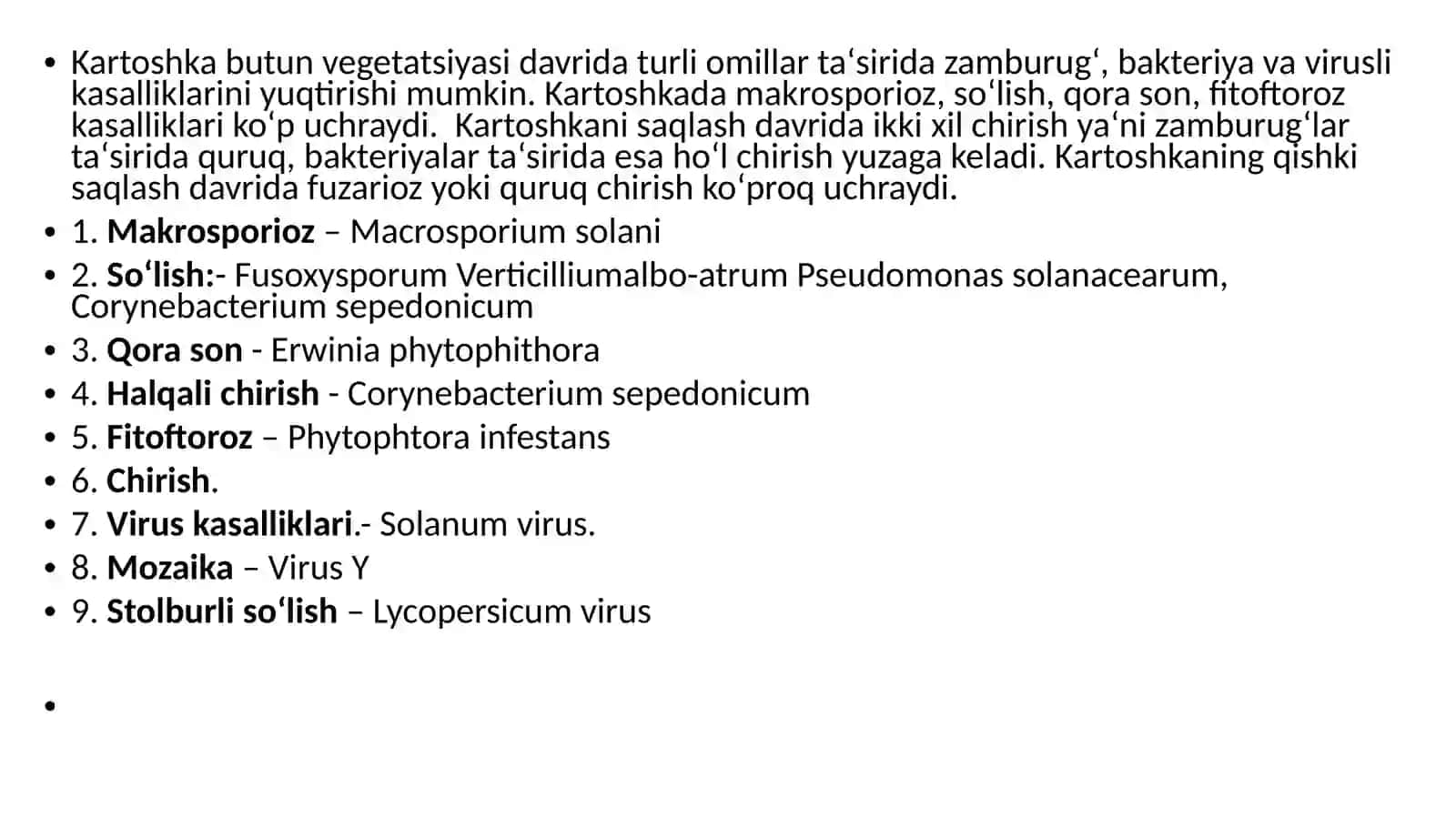 Kartoshka kasalliklari va ularga qarshi kurashish choralari, Fitoftarioz, Altenarioz 2