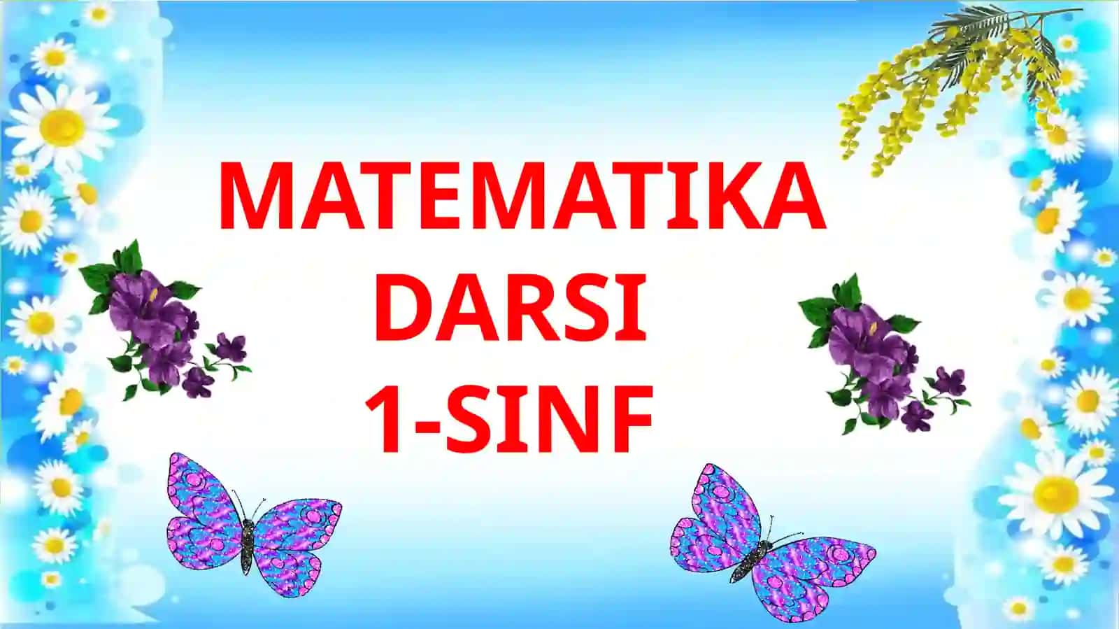 MATEMATIKADARSI1-SINF 2