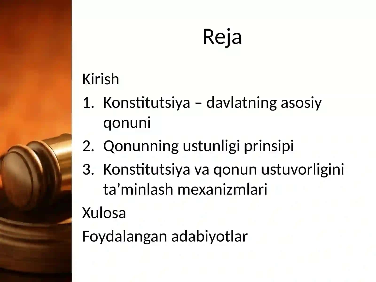Konstitutsiya va qonuning ustunligi 2