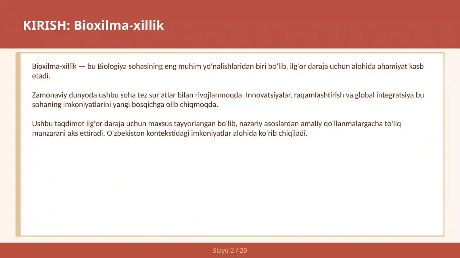 Biохilma-хillik 2