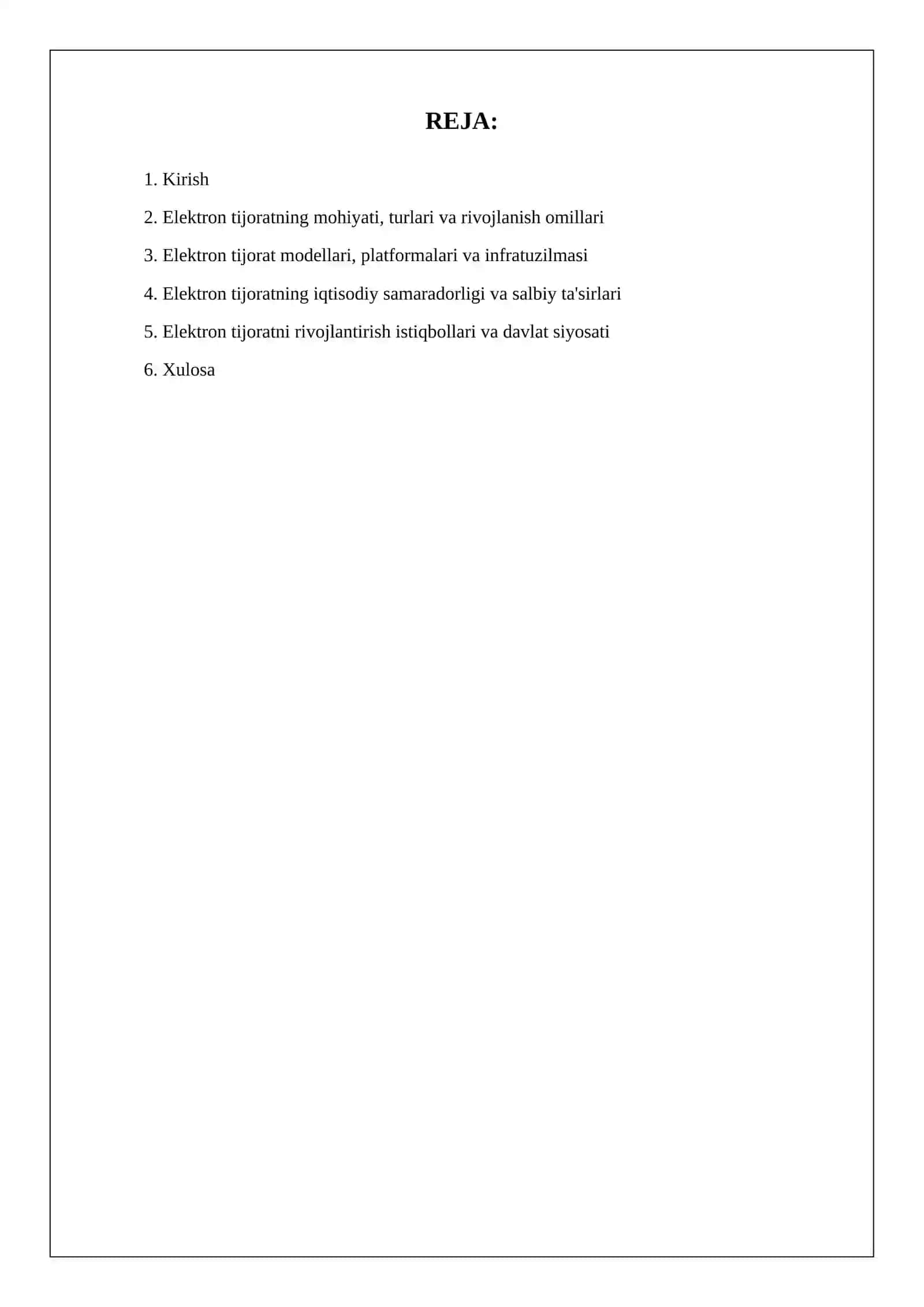 ELEKTRON TIJORAT VA UNING IQTISODIYOTDAGI O'RNI 2
